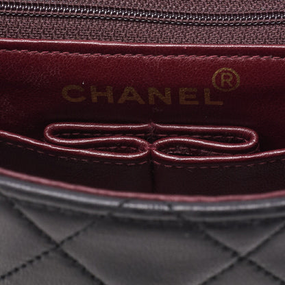 CHANEL Shoulder Bag Mini Matelasse Lambskin Black Gold-Tone Hardware Pre-Owned - Vintage La Charme