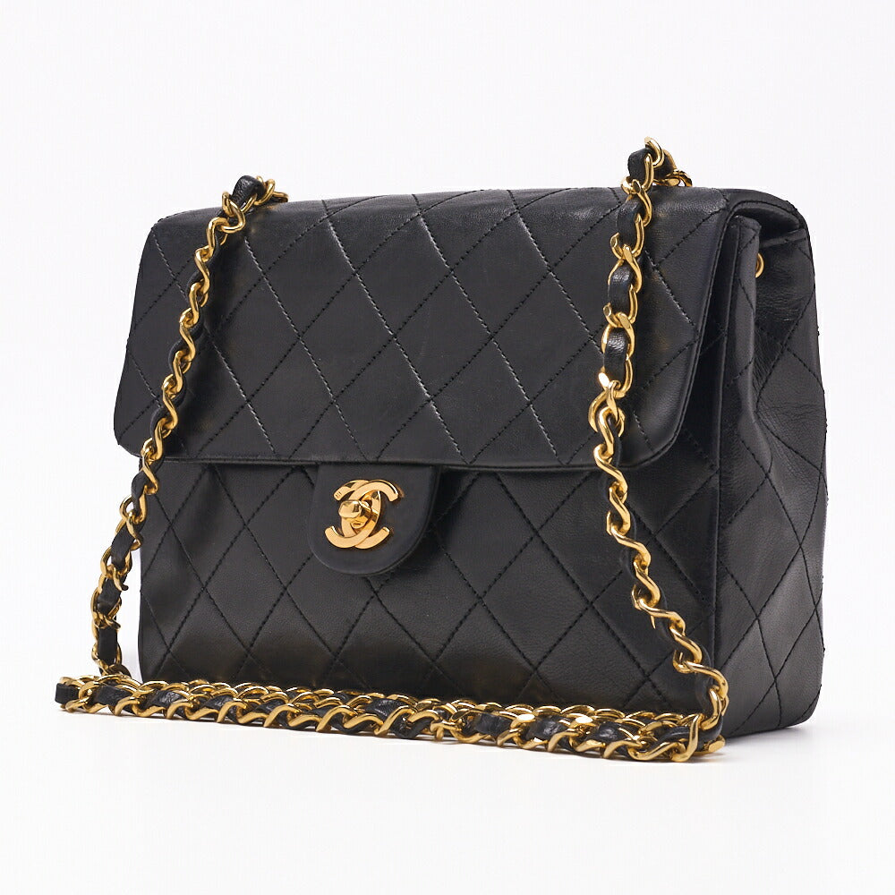 CHANEL Shoulder Bag Mini Matelasse Lambskin Black Gold-Tone Hardware Pre-Owned - Vintage La Charme