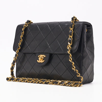 CHANEL Shoulder Bag Mini Matelasse Lambskin Black Gold-Tone Hardware Pre-Owned - Vintage La Charme