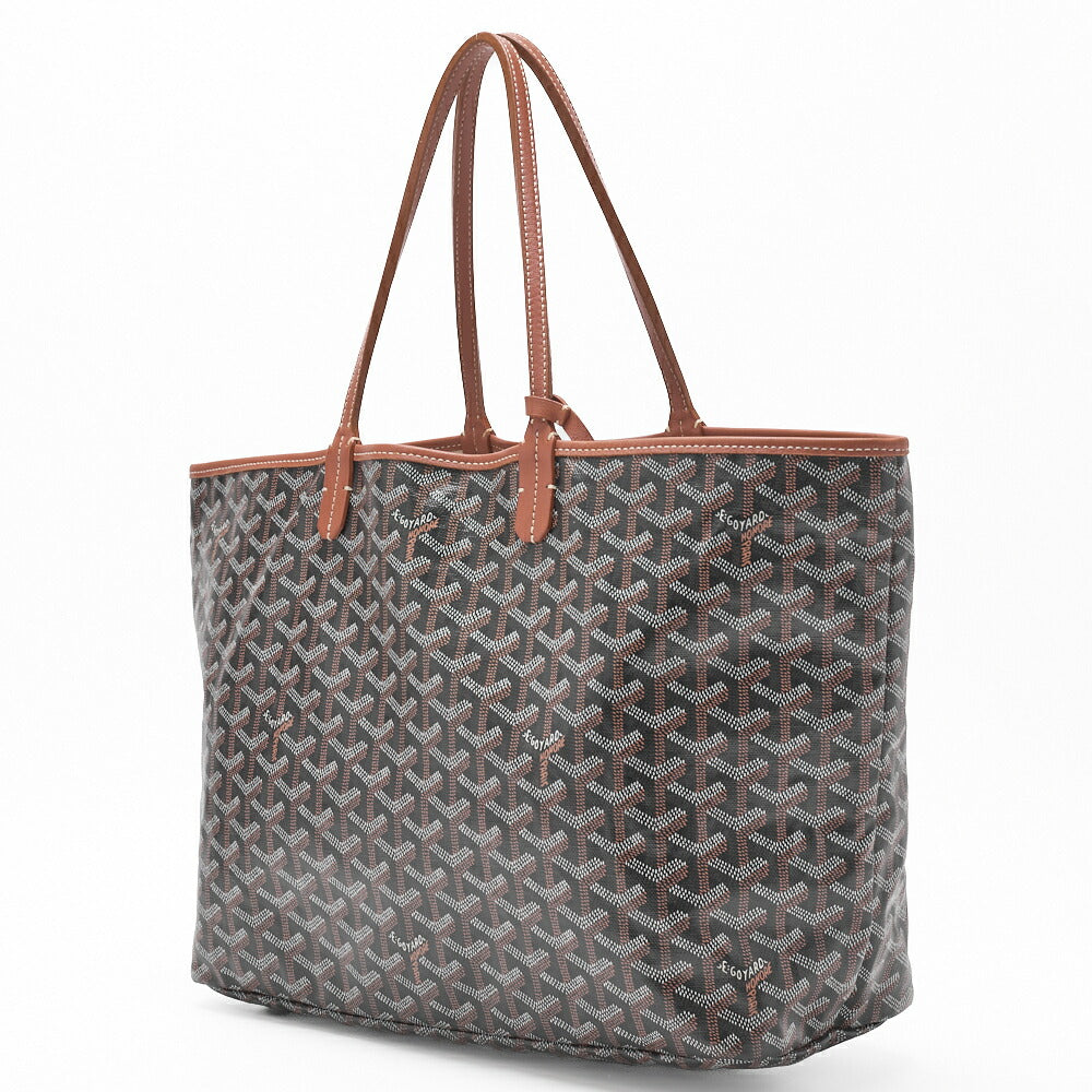 Goyard Saint Louis PM Tote Bag, Coated Canvas, Black, Silver-Tone Hardware, Pre-Owned - Vintage La Charme