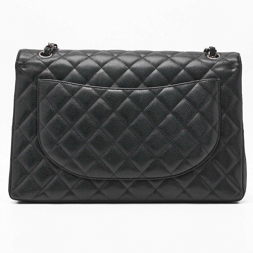 CHANEL Shoulder Bag, Deca Matelasse, Caviar Skin, Black, Silver-Tone Hardware, Pre-Owned - Vintage La Charme