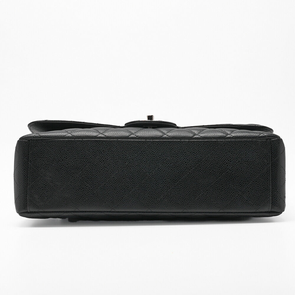 CHANEL Shoulder Bag, Deca Matelasse, Caviar Skin, Black, Silver-Tone Hardware, Pre-Owned - Vintage La Charme