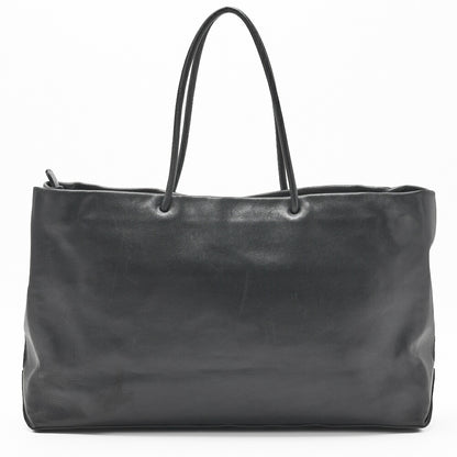 CHANEL Tote Bag Cambon Logo Large Lambskin Black Gold-Tone Hardware Pre-Owned - Vintage La Charme