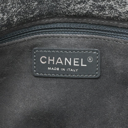 CHANEL Shoulder Bag Coco Mark Mouton Fur White Gray Silver-Tone Hardware Pre-Owned - Vintage La Charme