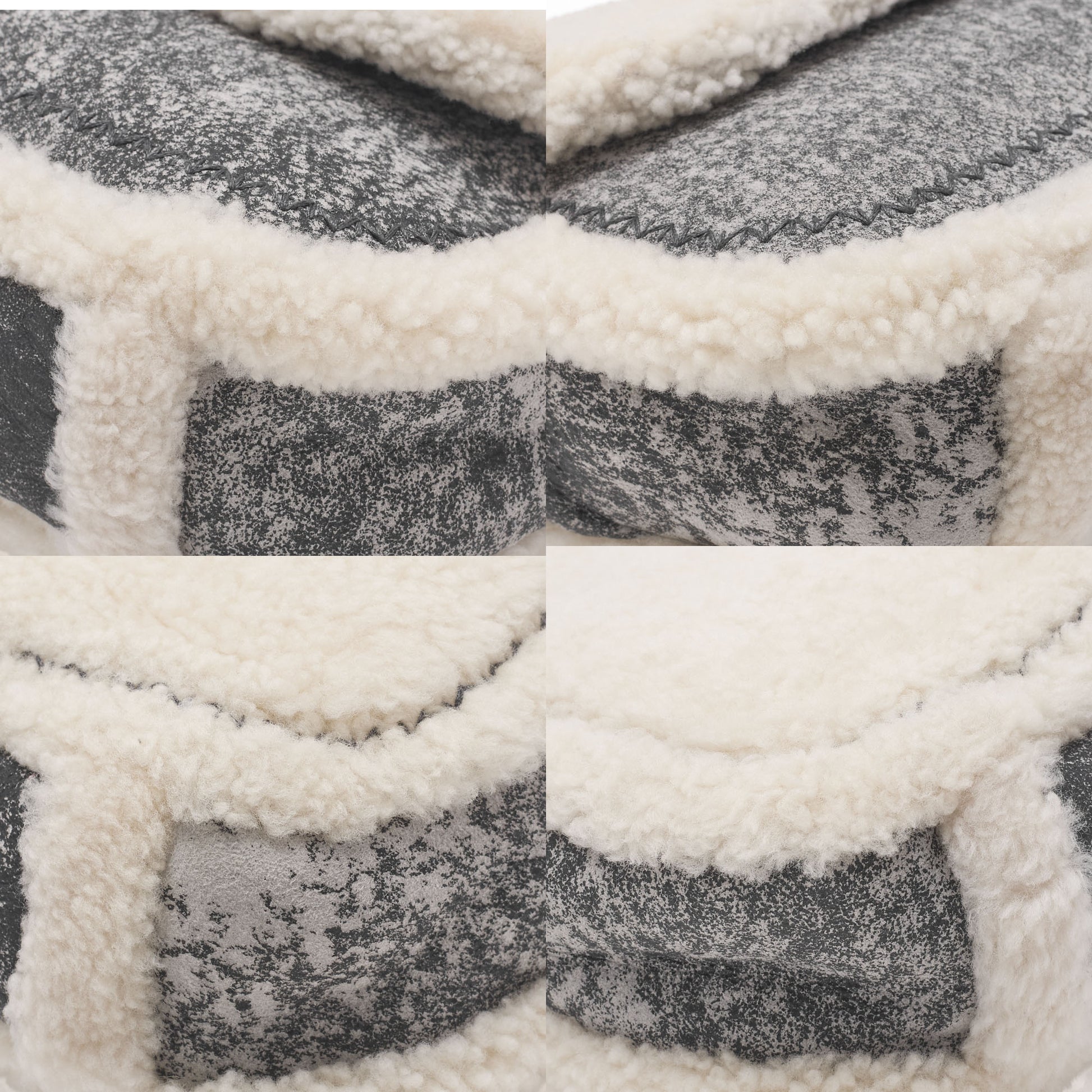 CHANEL Shoulder Bag Coco Mark Mouton Fur White Gray Silver-Tone Hardware Pre-Owned - Vintage La Charme