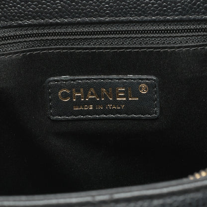 CHANEL Shoulder Tote Bag Matelasse Caviar Leather Black Gold-Tone Hardware Pre-Owned - Vintage La Charme
