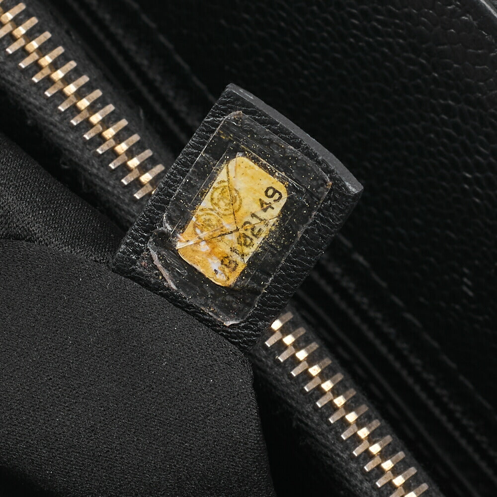 CHANEL Shoulder Tote Bag Matelasse Caviar Leather Black Gold-Tone Hardware Pre-Owned - Vintage La Charme