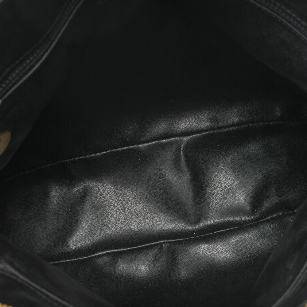 CHANEL Shoulder Bag Matelasse Plate Charm Lambskin Black Gold-Tone Hardware Pre-Owned - Vintage La Charme