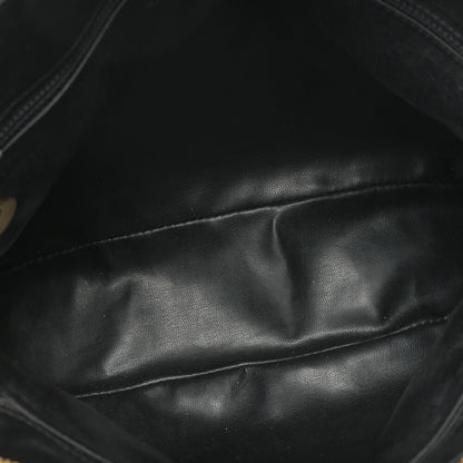 CHANEL Shoulder Bag Matelasse Plate Charm Lambskin Black Gold-Tone Hardware Pre-Owned - Vintage La Charme