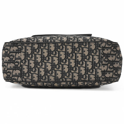 Dior Saddle Tote Bag Oblique Canvas Leather Black Silver-Tone Hardware Pre-Owned - Vintage La Charme