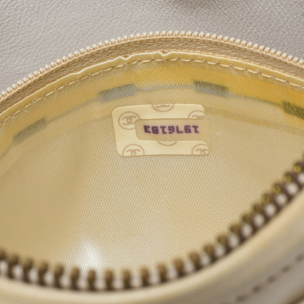 CHANEL Shoulder Bag, Coco Mark Fringe, Lambskin, Beige, Gold-Tone Hardware, Pre-Owned - Vintage La Charme