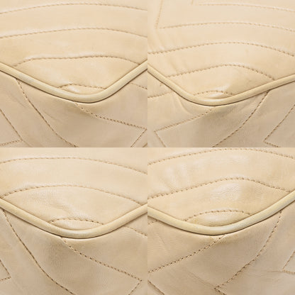 CHANEL Shoulder Bag, Coco Mark Fringe, Lambskin, Beige, Gold-Tone Hardware, Pre-Owned - Vintage La Charme