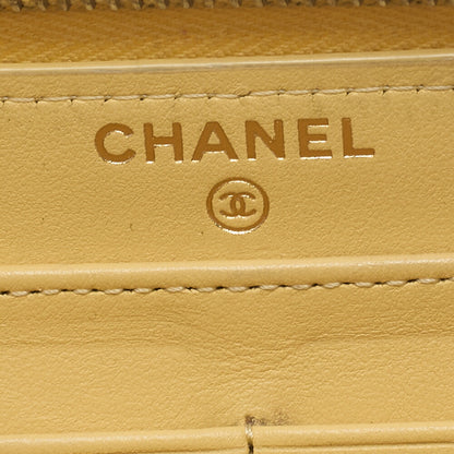 CHANEL Long Wallet, Matelasse, Caviar Skin, Yellow, Gold-Tone Hardware, Pre-Owned - Vintage La Charme