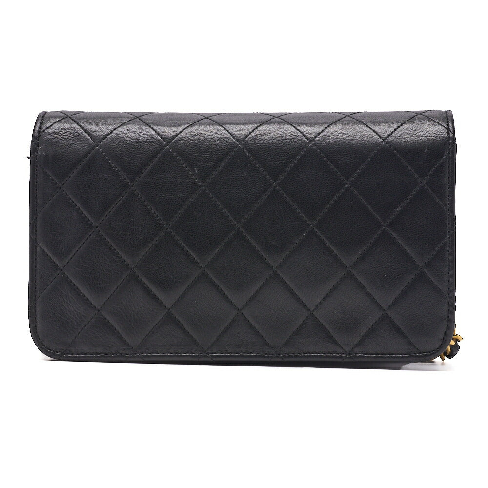 CHANEL Shoulder Bag Matelasse Lambskin Black Gold-Tone Hardware Pre-Owned - Vintage La Charme
