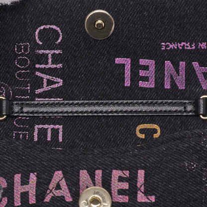 CHANEL Shoulder Bag Mini Matelasse Denim Black Gold-Tone Hardware Pre-Owned - Vintage La Charme