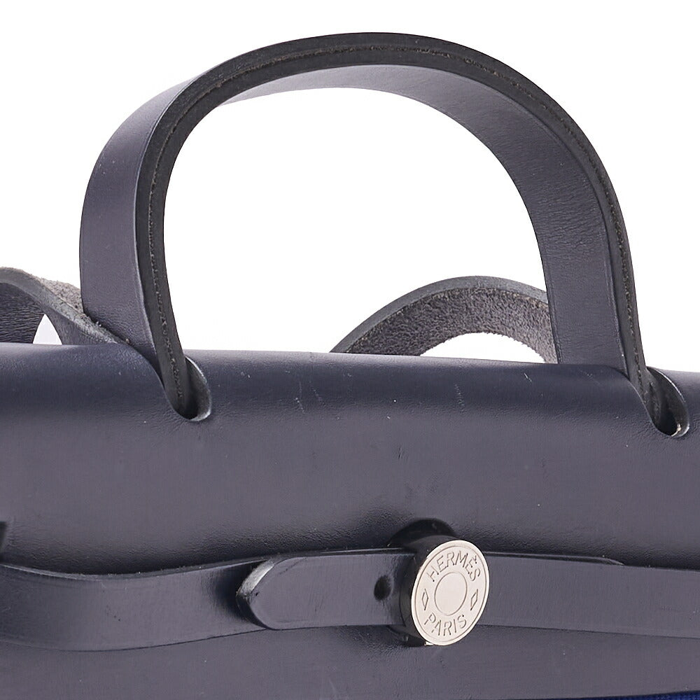 HERMES Ale Bag Zip PM 2WAY Handbag Calf Blue Silver-Tone Hardware Pre-Owned - Vintage La Charme