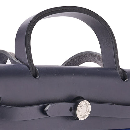 HERMES Ale Bag Zip PM 2WAY Handbag Calf Blue Silver-Tone Hardware Pre-Owned - Vintage La Charme