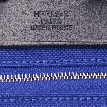 HERMES Ale Bag Zip PM 2WAY Handbag Calf Blue Silver-Tone Hardware Pre-Owned - Vintage La Charme