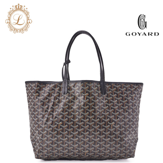 Goyard Saint Louis PM Tote Bag Coating Canvas Black Silver-Tone Hardware Pre-Owned - Vintage La Charme