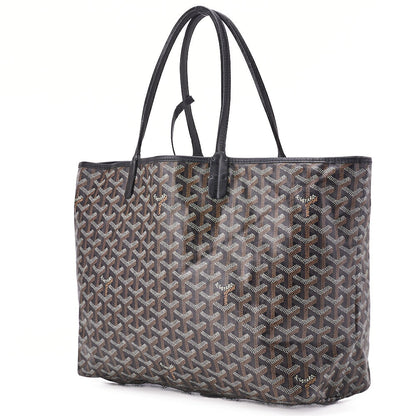 Goyard Saint Louis PM Tote Bag Coating Canvas Black Silver-Tone Hardware Pre-Owned - Vintage La Charme