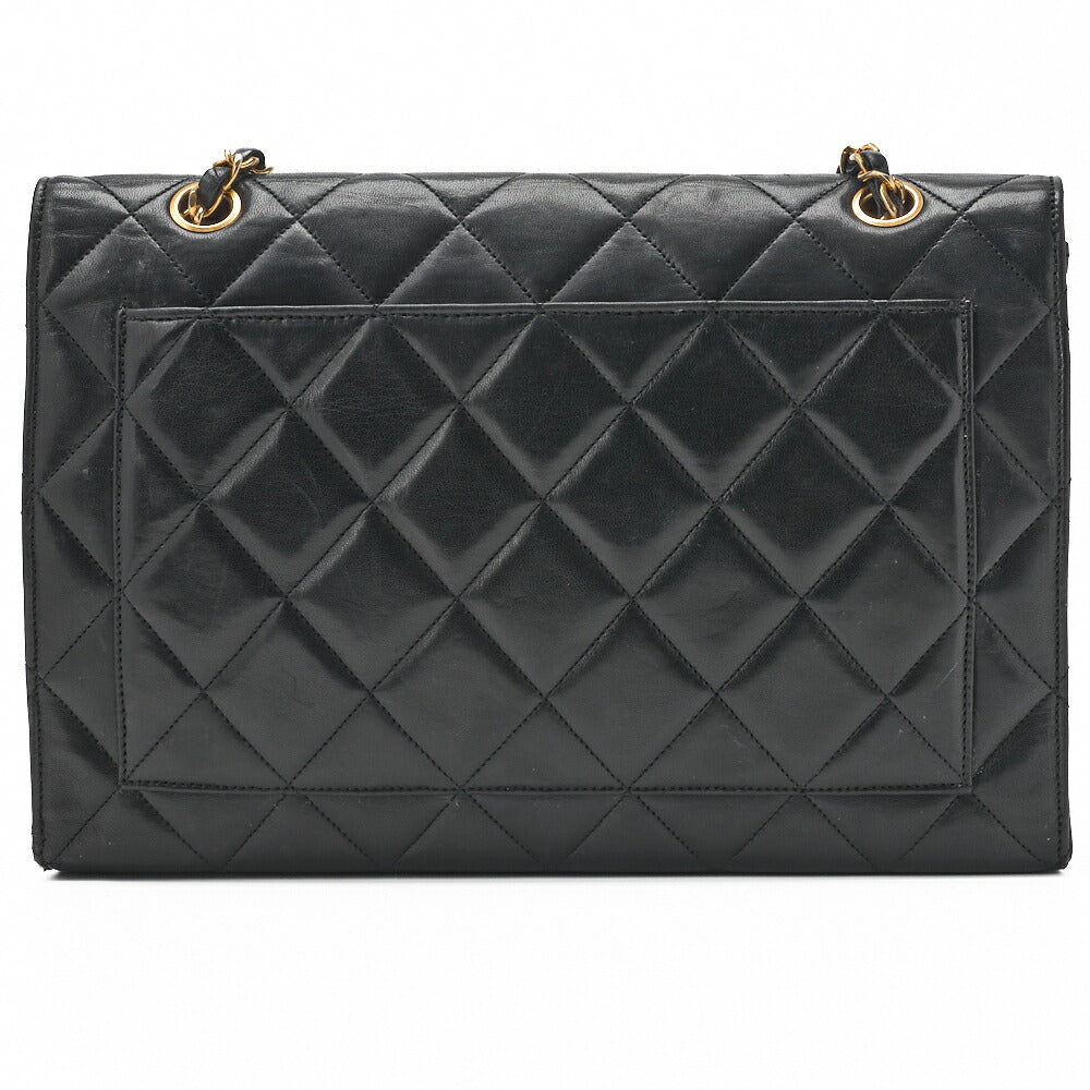 CHANEL Shoulder Bag, Deca Matelasse, Coco V Flap, Lambskin, Black, Gold-Tone Hardware, Pre-Owned - Vintage La Charme