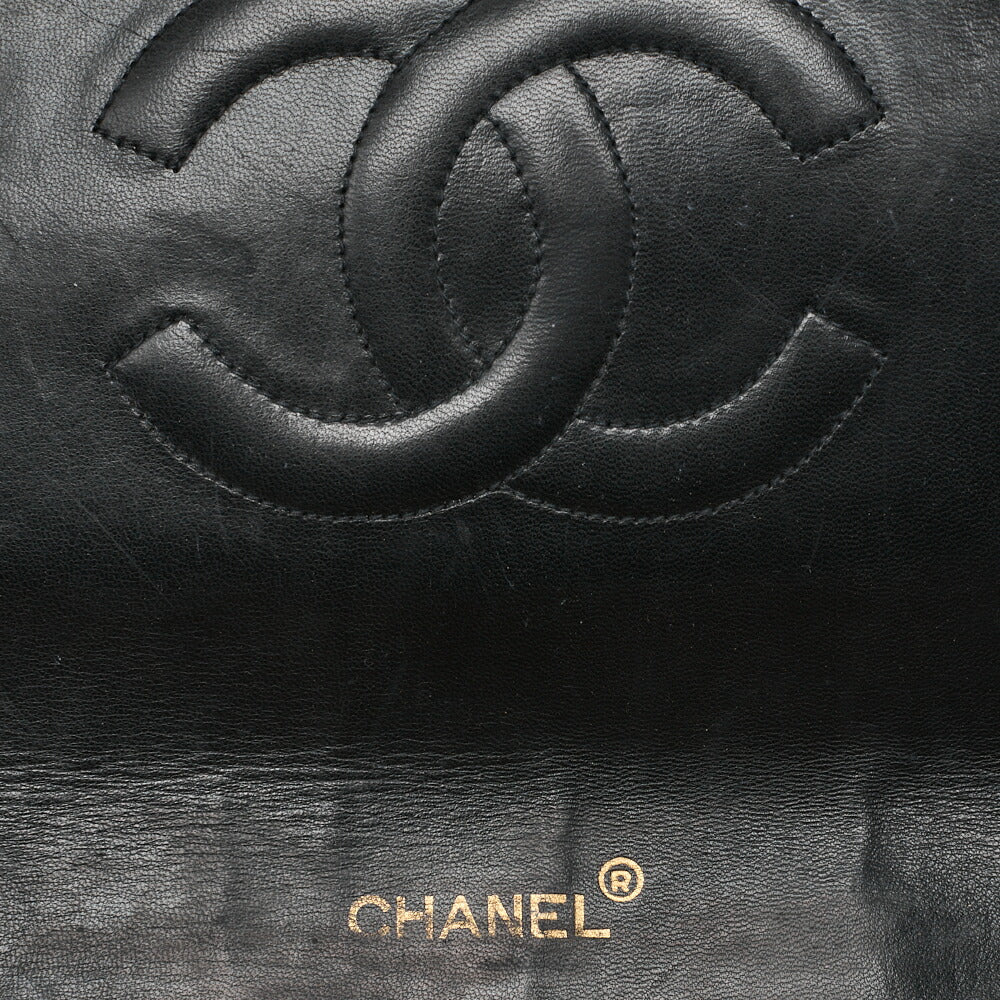 CHANEL Shoulder Bag, Deca Matelasse, Coco V Flap, Lambskin, Black, Gold-Tone Hardware, Pre-Owned - Vintage La Charme