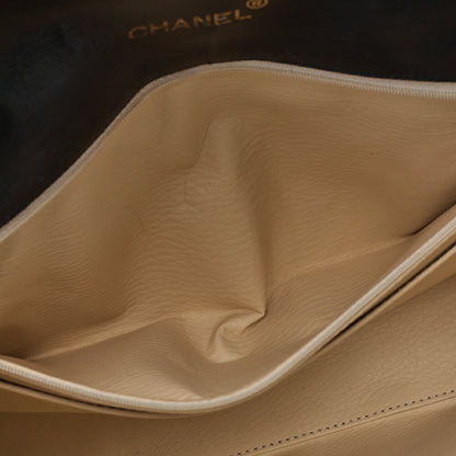 CHANEL Shoulder Bag, Deca Matelasse, Coco V Flap, Lambskin, Black, Gold-Tone Hardware, Pre-Owned - Vintage La Charme