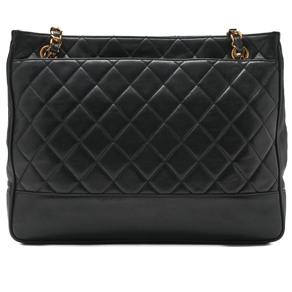 CHANEL Shoulder Bag Tote Bag Matelasse Lambskin Black Gold-Tone Hardware Pre-Owned - Vintage La Charme