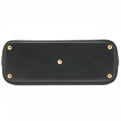 HERMES Bolide 27 Handbag Shoulder Bag 2WAY Box Calf Black Gold-Tone Hardware Pre-Owned - Vintage La Charme