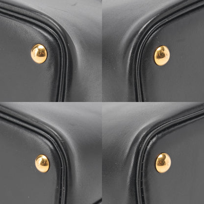 HERMES Bolide 27 Handbag Shoulder Bag 2WAY Box Calf Black Gold-Tone Hardware Pre-Owned - Vintage La Charme