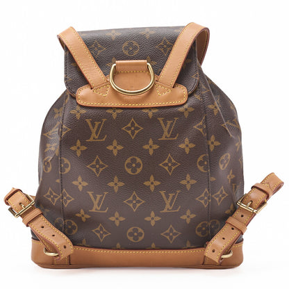 Louis Vuitton Shoulder Backpack Bag Monogram Canvas Brown Gold-Tone Hardware Pre-Owned - Vintage La Charme