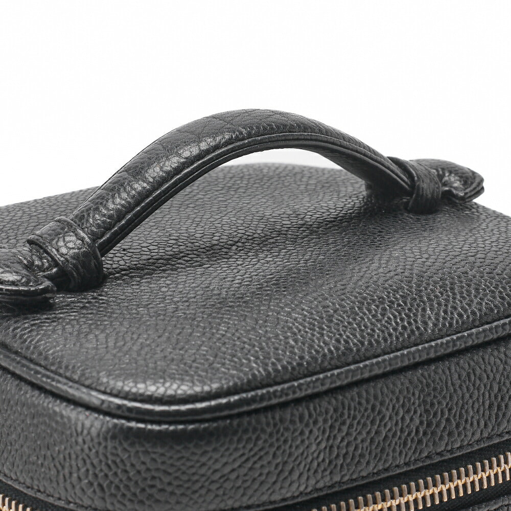 CHANEL Vanity Handbag, Coco Mark, Caviar Skin, Black, Gold-Tone Hardware, Pre-Owned - Vintage La Charme