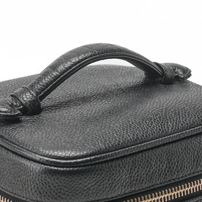 CHANEL Vanity Handbag, Coco Mark, Caviar Skin, Black, Gold-Tone Hardware, Pre-Owned - Vintage La Charme
