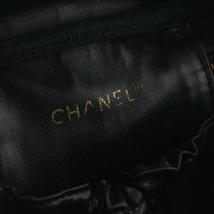 CHANEL Vanity Handbag, Coco Mark, Caviar Skin, Black, Gold-Tone Hardware, Pre-Owned - Vintage La Charme