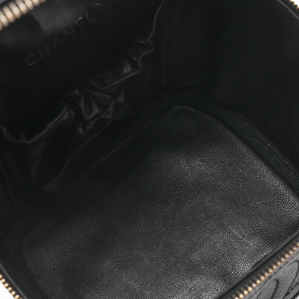 CHANEL Vanity Handbag, Coco Mark, Caviar Skin, Black, Gold-Tone Hardware, Pre-Owned - Vintage La Charme
