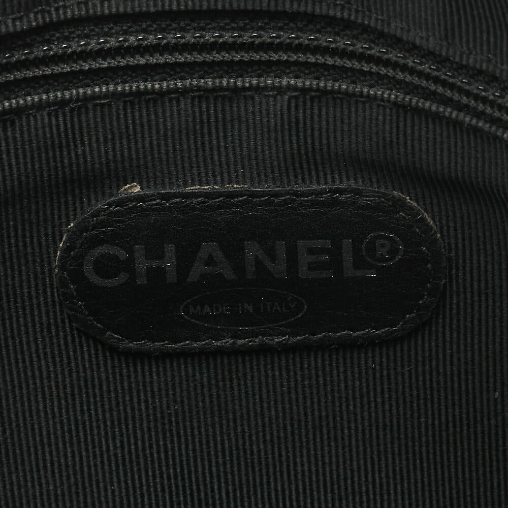 CHANEL Shoulder Tote Bag Coco Mark Double Chain Shoulder Lambskin Black Gold-Tone Hardware Pre-Owned - Vintage La Charme
