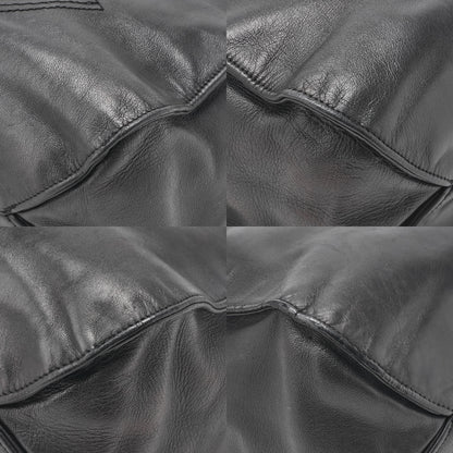 CHANEL Shoulder Tote Bag Coco Mark Double Chain Shoulder Lambskin Black Gold-Tone Hardware Pre-Owned - Vintage La Charme