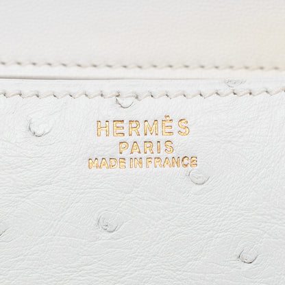 HERMES Constance 23 Shoulder Bag Ostrich White Gold-Tone Hardware Pre-Owned - Vintage La Charme