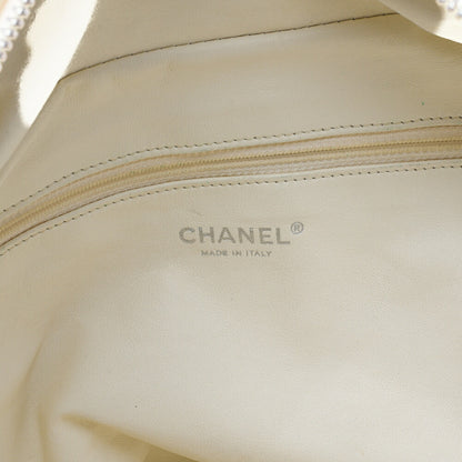 CHANEL Tote Bag Coco Mark, Leather, White, Silver-Tone Hardware, Pre-Owned - Vintage La Charme