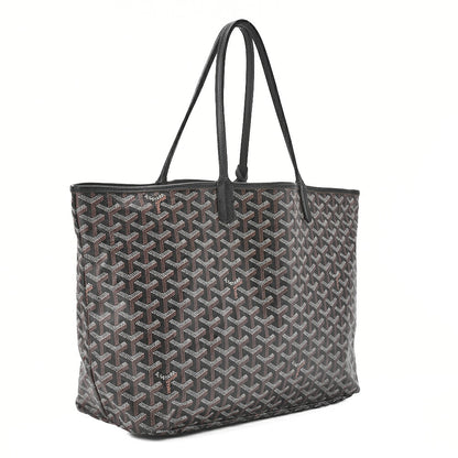 Goyard Saint Louis PM Tote Bag Coated Canvas Black Silver-Tone Hardware Pre-Owned - Vintage La Charme