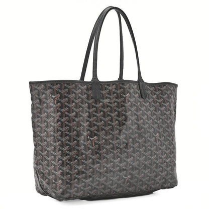 Goyard Saint Louis PM Tote Bag Coated Canvas Black Silver-Tone Hardware Pre-Owned - Vintage La Charme