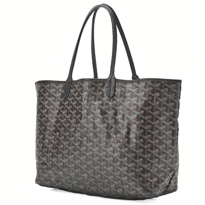 Goyard Saint Louis PM Tote Bag Coated Canvas Black Silver-Tone Hardware Pre-Owned - Vintage La Charme