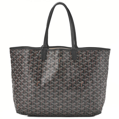 Goyard Saint Louis PM Tote Bag Coated Canvas Black Silver-Tone Hardware Pre-Owned - Vintage La Charme