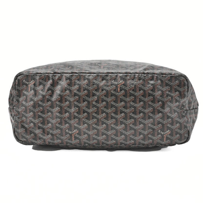 Goyard Saint Louis PM Tote Bag Coated Canvas Black Silver-Tone Hardware Pre-Owned - Vintage La Charme