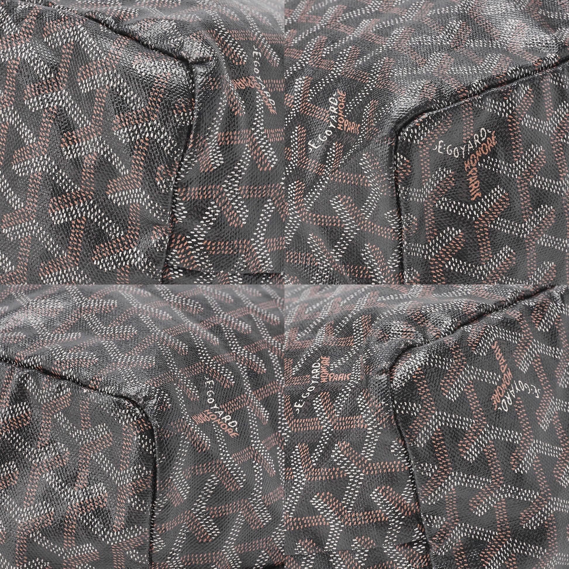 Goyard Saint Louis PM Tote Bag Coated Canvas Black Silver-Tone Hardware Pre-Owned - Vintage La Charme