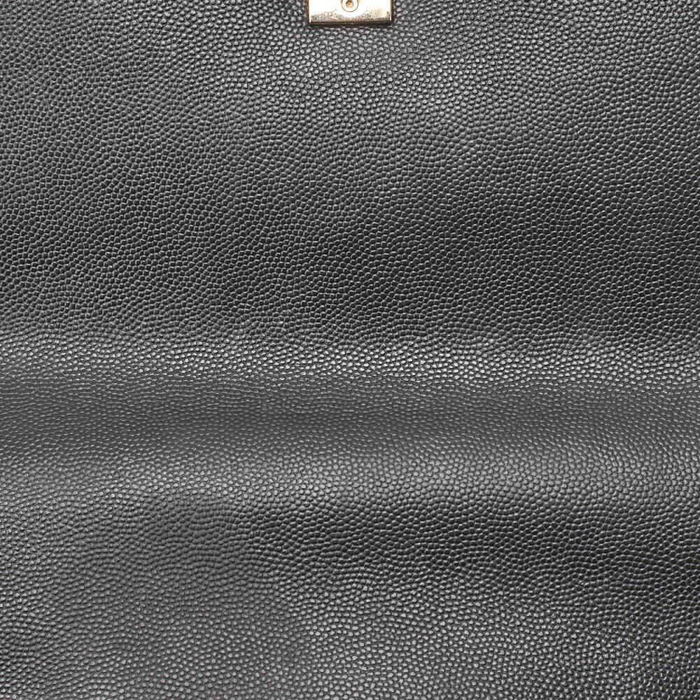 CHANEL Shoulder Bag 2WAY V Stitch Coco Handle Caviar Leather Black Gold-Tone Hardware Pre-Owned - Vintage La Charme