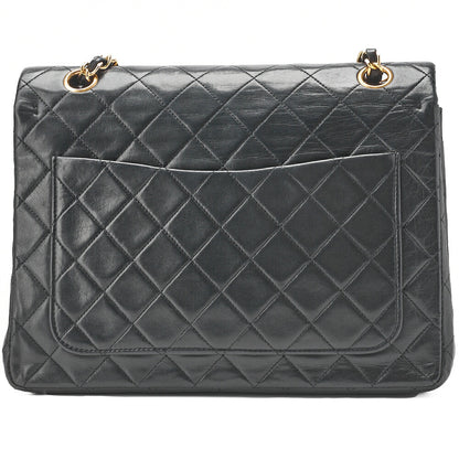 CHANEL Shoulder Bag, Matelasse Double Flap, Lambskin, Black, Gold-Tone Hardware, Pre-Owned - Vintage La Charme