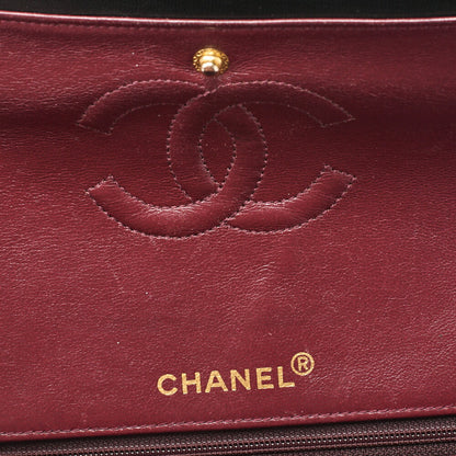 CHANEL Shoulder Bag, Matelasse Double Flap, Lambskin, Black, Gold-Tone Hardware, Pre-Owned - Vintage La Charme