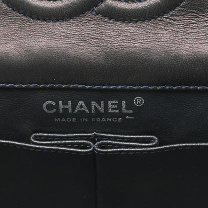 Chanel Shoulder Bag Matelasse Double Flap Cotton Navy Silver-Tone Hardware Pre-Owned - Vintage La Charme