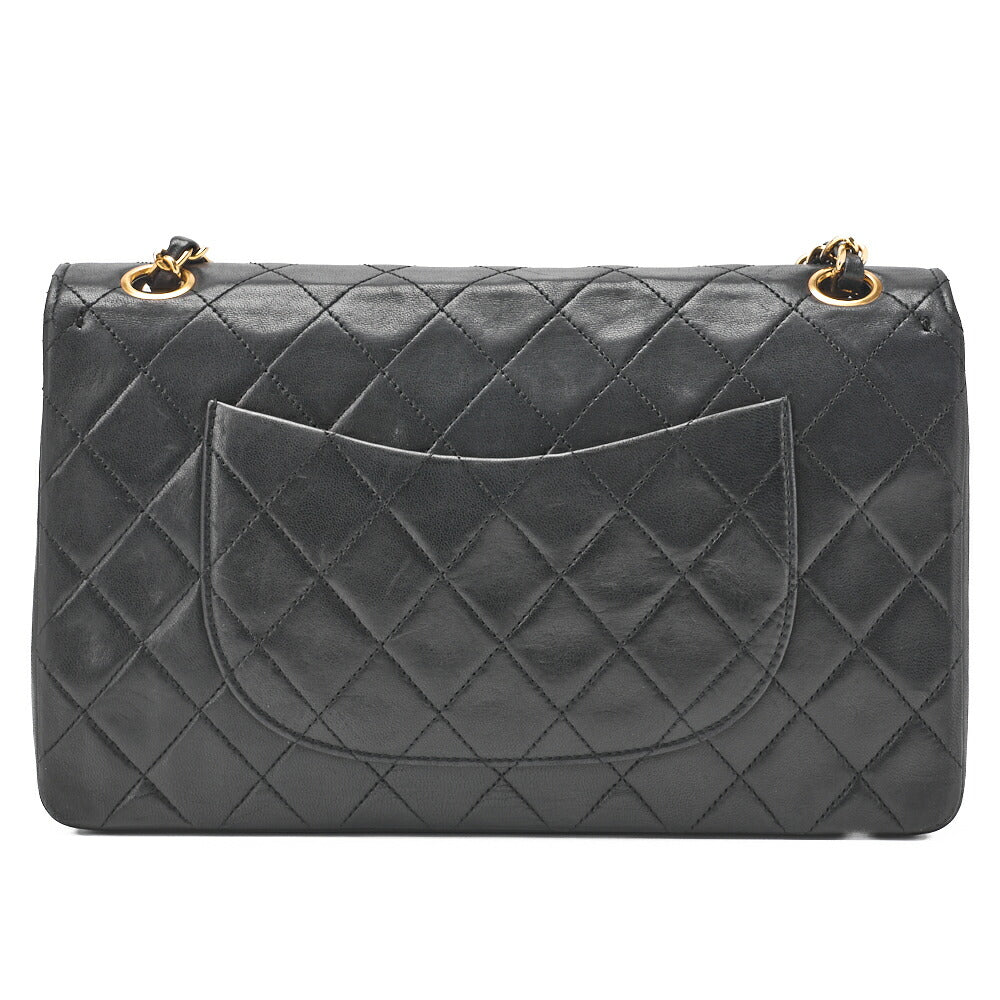 CHANEL Shoulder Bag, Matelasse, Turn Lock, Lambskin, Black, Gold-Tone Hardware, Pre-Owned - Vintage La Charme